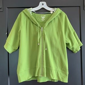 Chico's Zenergy S/S Zip Front Top